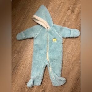 Vintage Cuddle Time Hooded Footed Bodysuit 6-12 Months